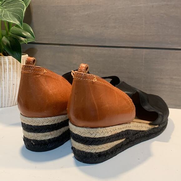 Chloe Nylon Colorblock Pattern Mules Brown & Black Size 8 /38IT - Picture 6 of 9